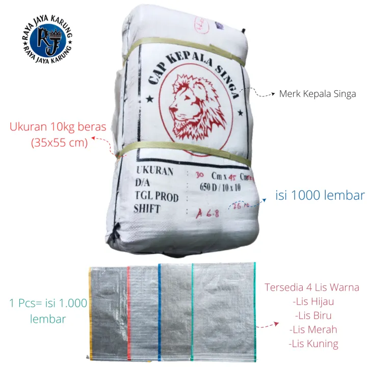 Karung Beras 10kg Transparan 35x53 Isi 1000 Lembar Lazada Indonesia