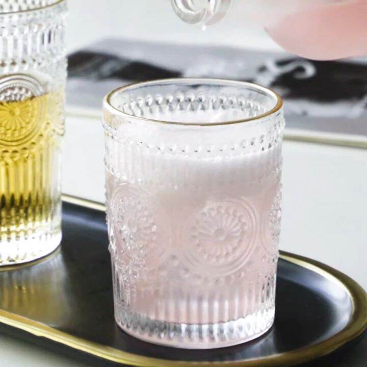 Zowoki Gelas Kaca Glass Ware Cup Gelas Korea Estetik Gelas Kaca