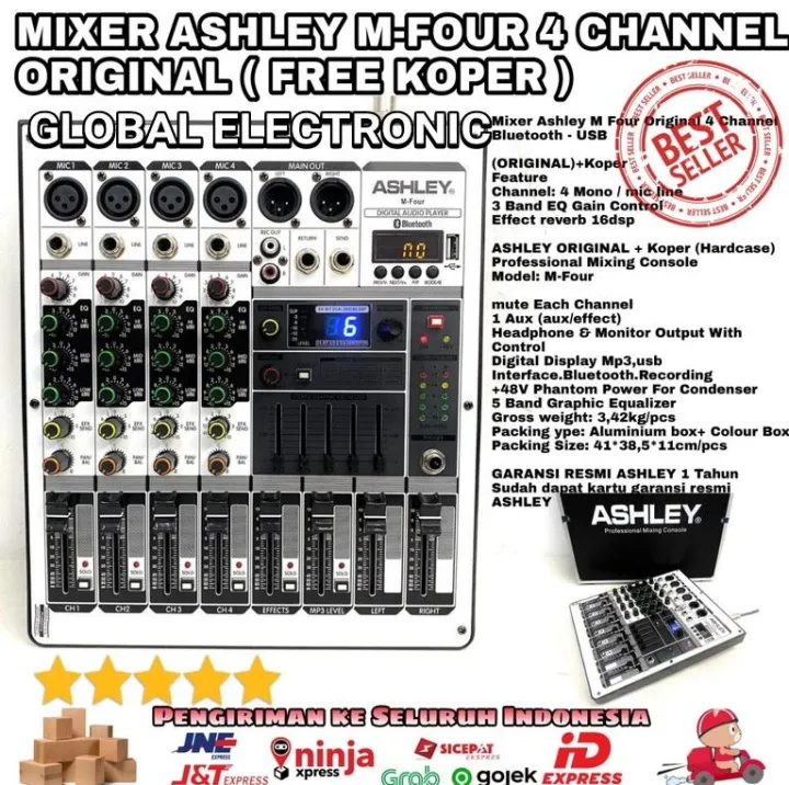 Mixer Ashley M Four Original 4 Channel Bluetooth USB Lazada Indonesia