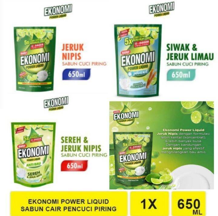 Ekonomi Sabun Cuci Piring Power Liquid All Variant 650ml Lazada Indonesia