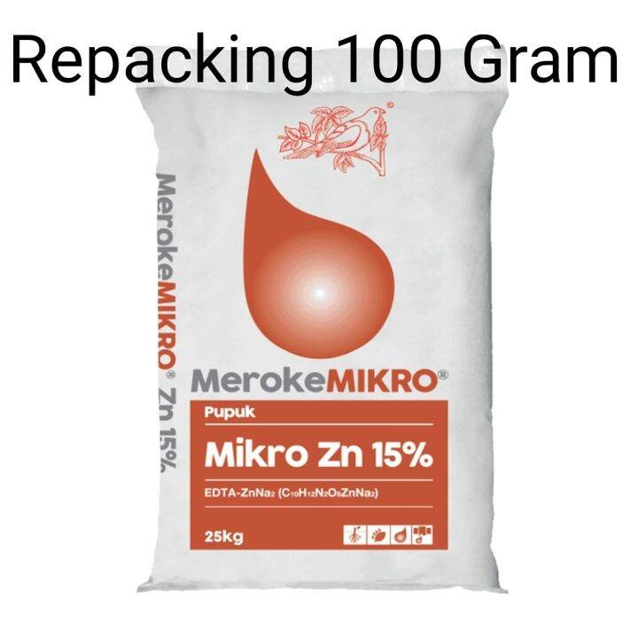 Pupuk Meroke Mikro Zinc Zn Edta Nutrisi Hidroponik Repacking Gram