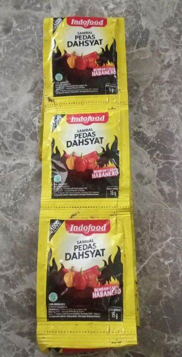 Indofood Sambal Pedas Dahsyat 10x15gram Lazada Indonesia