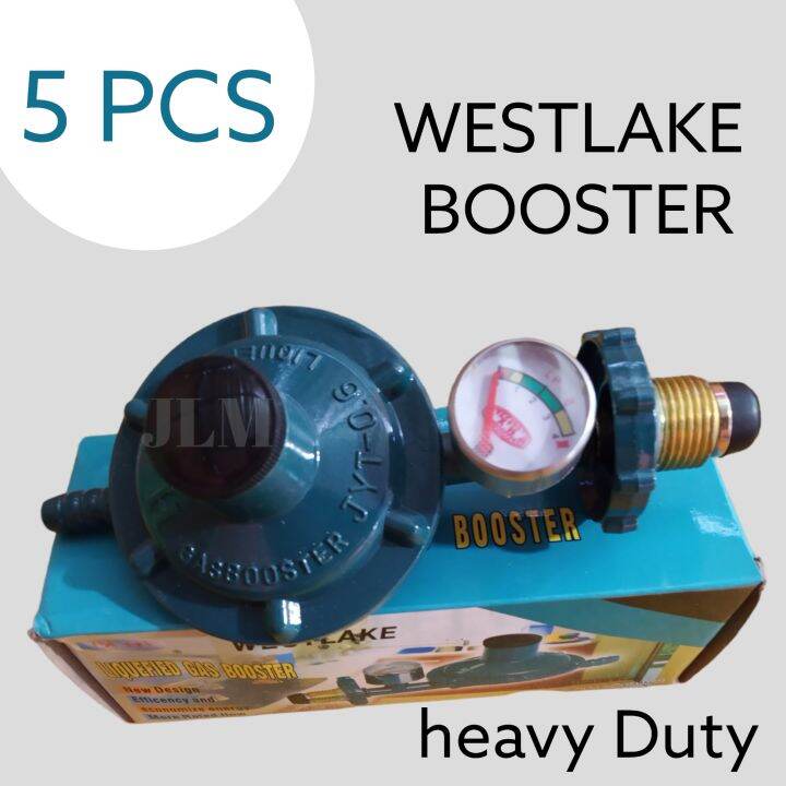 LPG REGULATOR WITH GAUGE WESTLAKE BOOSTER 5PCS HEAVY DUTY HIGH