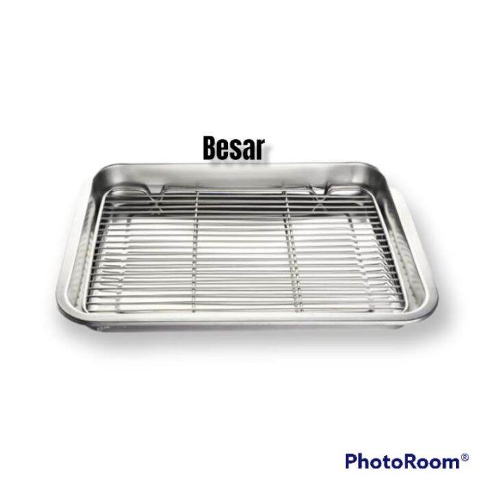 Baking Tray Nampan Baki Stainless Dan Peniris Makanan Ukuran Jumbo