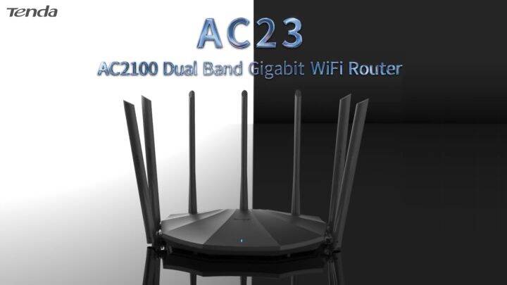 Bộ Phát Wifi Tenda AC23 hai băng tần tốc độ 2100Mbps 7 anten 6dbi