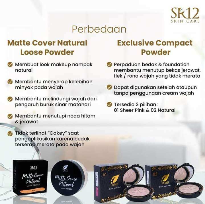 Bedak Tabur Glowing Sr12 Bedak Tabur Matte Anti Luntur Waterproof