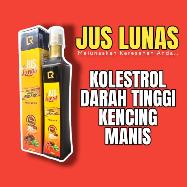 Jus Lunas Penawar Kolestrol Darah Tinggi Kencing Manis Ml Lazada