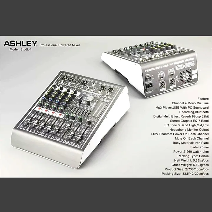 Power Mixer Ashley Studio 4 4 Channel Original Lazada Indonesia