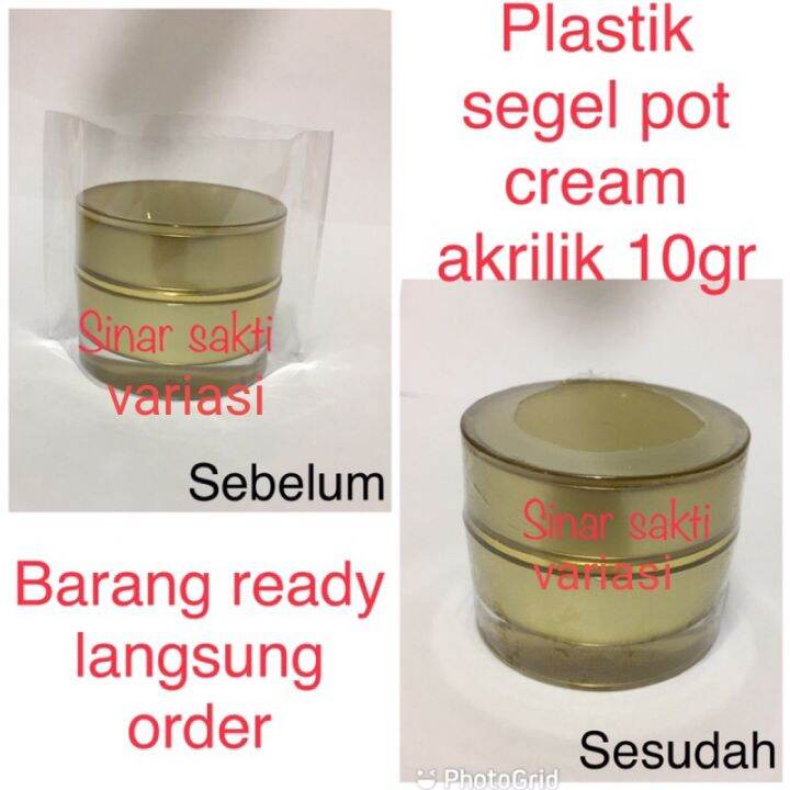 Plastik Segel Untuk Pot Cream ACRILIK 10gram Isi 50 Plastik Shrink