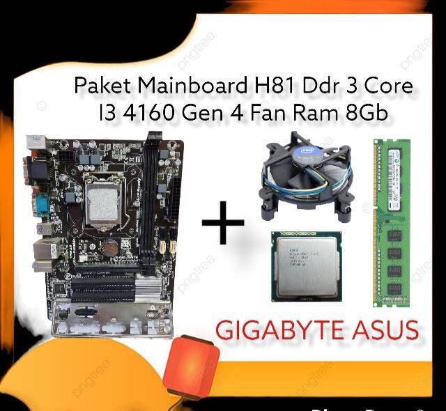 Paket Mainboard H Ddr Prosesor Core I Fan Ram Gb Merk Asus