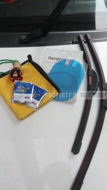 Paket Wiper Dual Karet Double Blade Lengkap Pil Wiper Stiker Spion