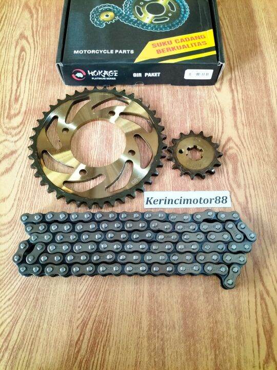 Gir Set Gear Paket Vega ZR Jupiter Z New Robot 15T 40T Rantai 428H 108L