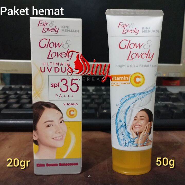 Paket Glow Lovely Ml Ultimate Uv Duo Cream Spf Facial Wash Gr