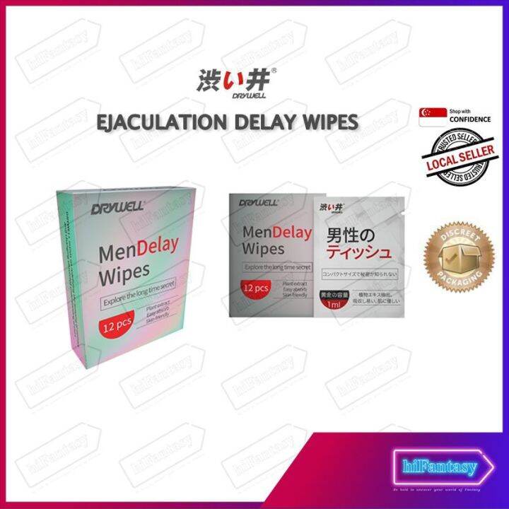 DRYWELL JAPAN EJACULATION DELAY WIPES Longer Lasting Sex Anti