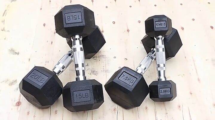 Rubberized Hex Dumbbell Lbs Lbs Hexagon Dumbbells With Metal