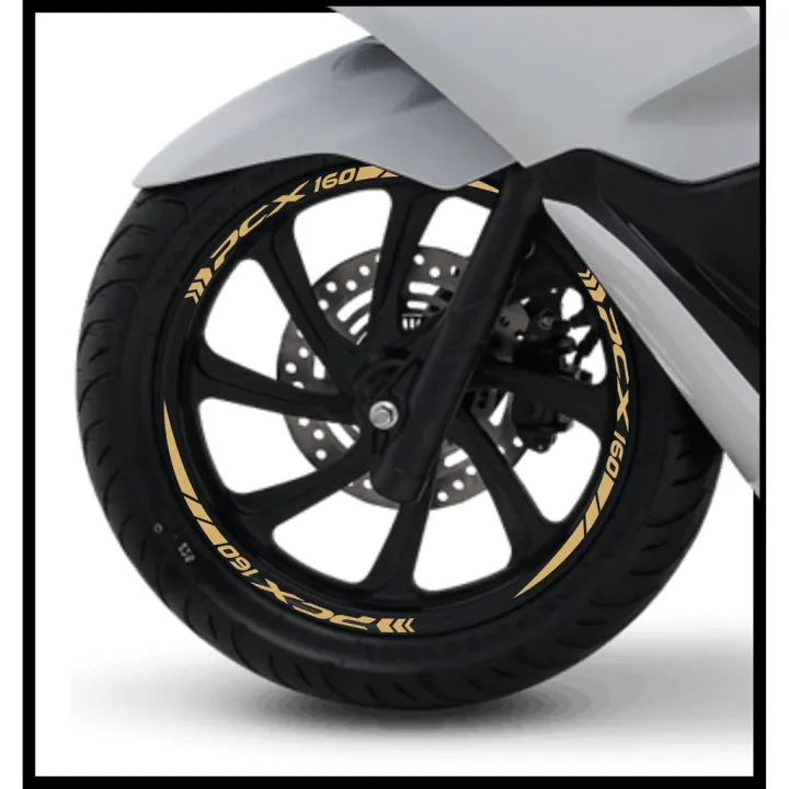 Sticker Velg Pcx 160 Gold List Cutting Sticker Motor Pcx 160 Full Set