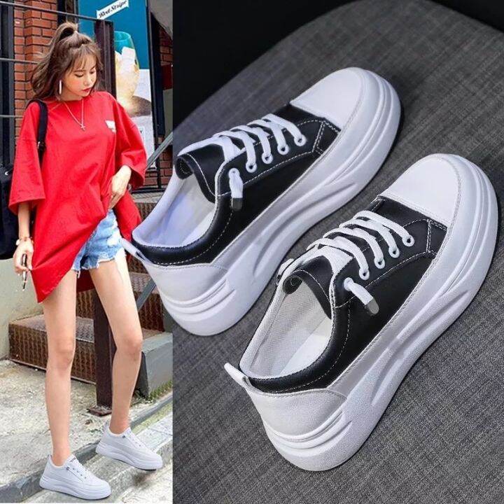 Sepatu Sneakers Wanita Cewek Model Baru Korean Stayle Aestatic Ootd