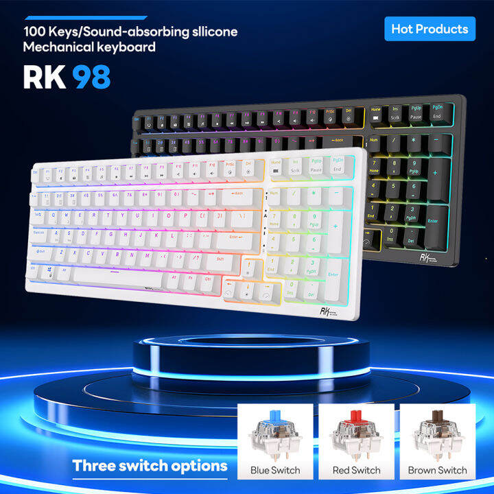 Royal Kludge RK98 Tri Mode Hot Swappable Wireless Mechanical Keyboard