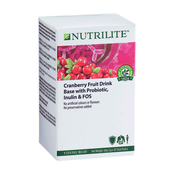 Amway Nutrilite Cranberry Fruit Drink Base With Probiotic Inulin FOS