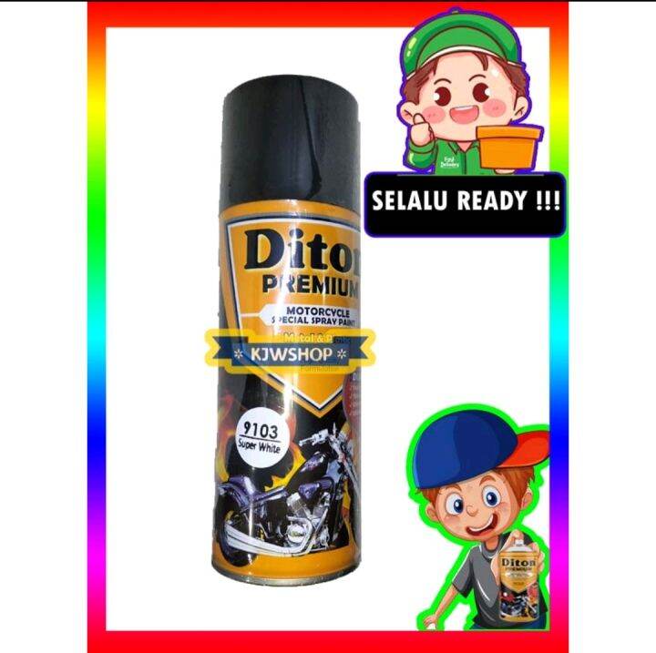 Diton Super White Putih Cerah Cat Semprot Diton Aerosol Paint Merk