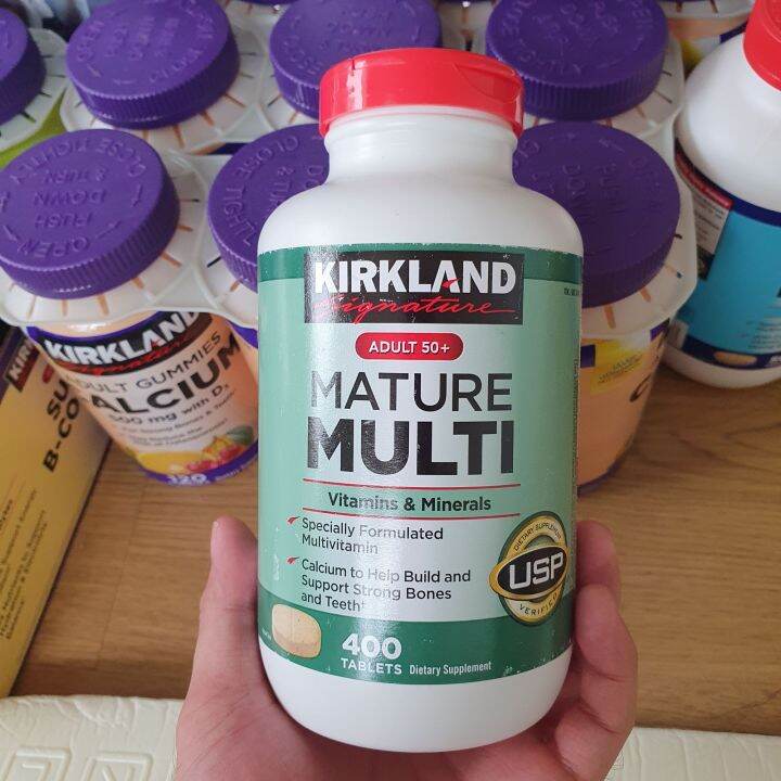 Kirkland Signature Mature Multi Vitamins Minerals Adult 50 400