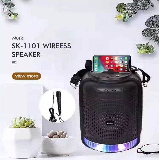 Sk Karaoke Stereo Portable Wireless With Disco Light And Strap