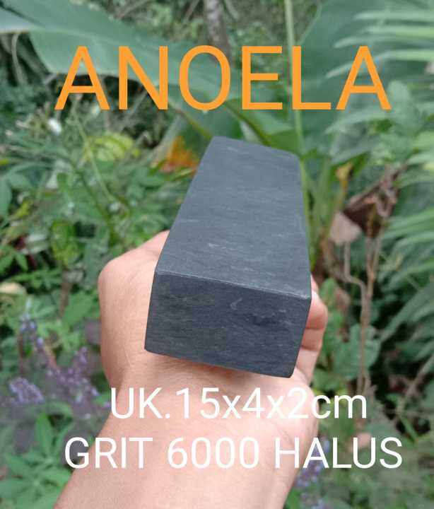 Batu Asah Asli Alam Alat Asah Pisau Grit 6000 Superhalus Dimensi