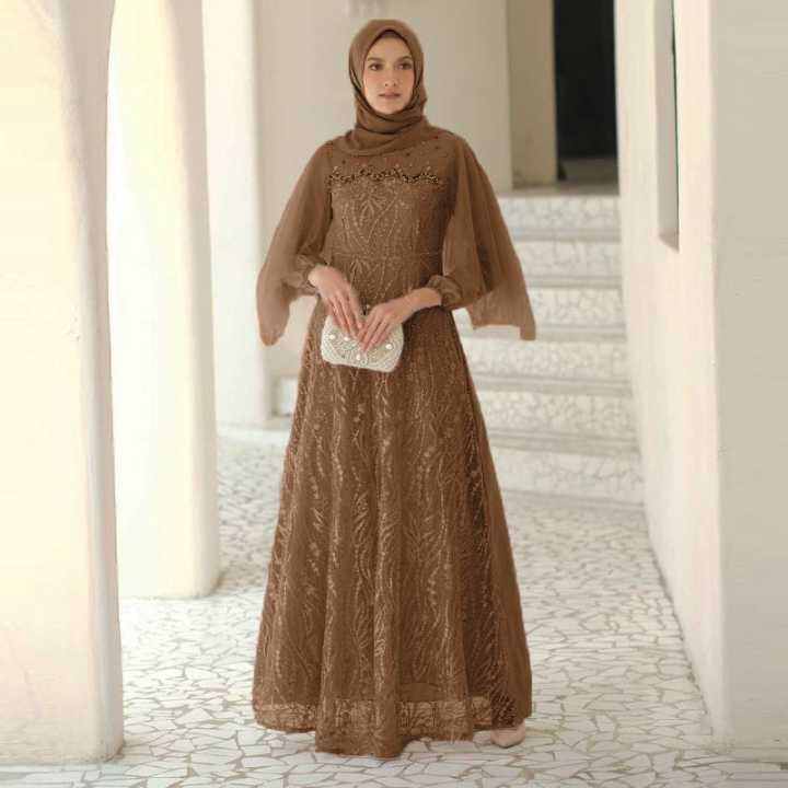 LUNA DRESS MAXI BRUKAT GAMIS BRUKAT TERBARU Lazada Indonesia