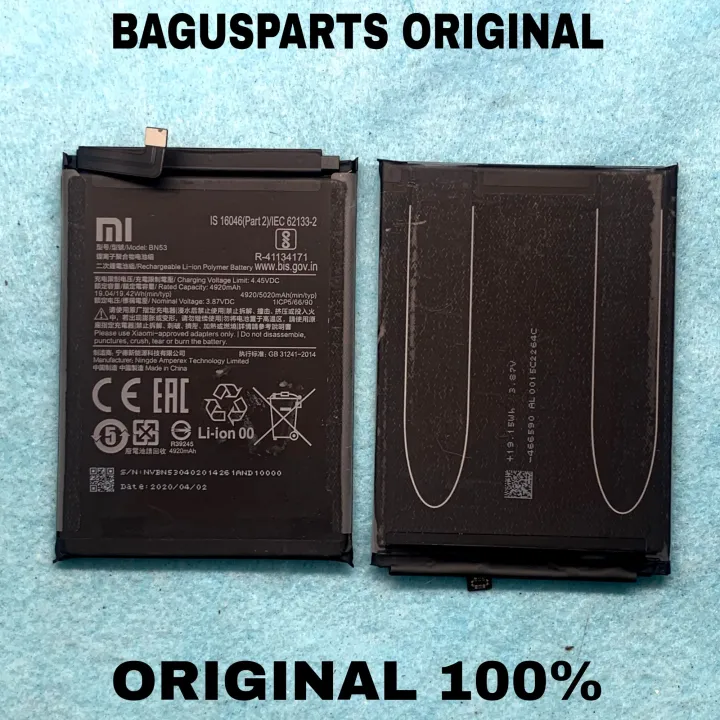 Baterai Batu Batray Batre Bateray Xiaomi Redmi Note Pro Bn Original