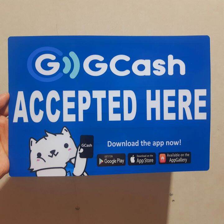 GCASH SIGNAGES PVC TYPE OR PLASTIC LAMINATED WATERPROOF AND NON FADING