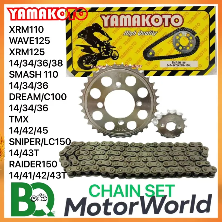 Chain Set Sprocket Yamakoto For Xrm WAVE125 Smash Dream TMX Raider 150