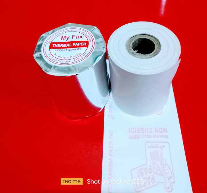 Kertas Thermal Struk Kasir 58x48mm Logo Pastipas Paket 10 Roll Lazada