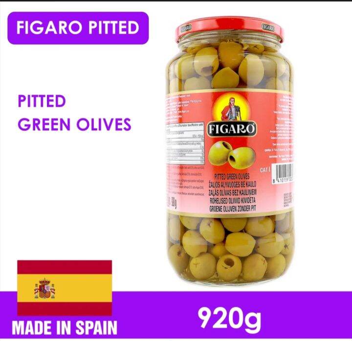 Figaro Pitted Green Olives 920g Lazada PH