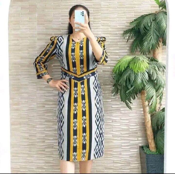 Dress Tenun Ikat Jepara Blanket Etnik Khas Motif Toraja Lombok Papua