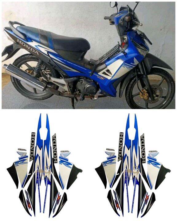 Striping Stiker Lis Les Body Motor Honda Supra X R Cw Dd Biru