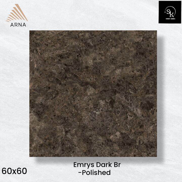 Granit Lantai 60x60 Arna Emrys D Brown Polished Gloss Lazada Indonesia