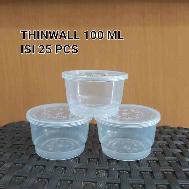 Thinwall Cup Puding 100 Ml Cup Pudding 100 Ml Isi 25 Pcs Packing