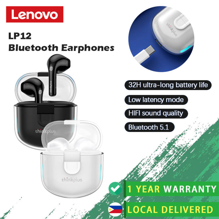 Lenovo LP12 TWS Bluetooth Earphones HIFI Stereo Wireless Headphones