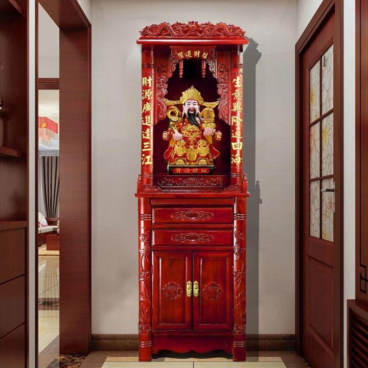 Solid Wood Buddha Cabinet Buddha Niche Clothes Closet Altar Household