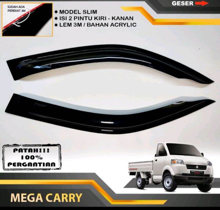 Talang Air Pintu Mobil Mega Cary Apv Model Slim Cembung Lazada Indonesia