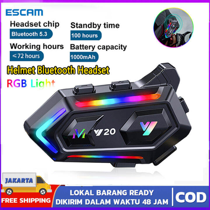 Stok Lokal Bt Upgradedescam Y Intercome Bluetooth Helm