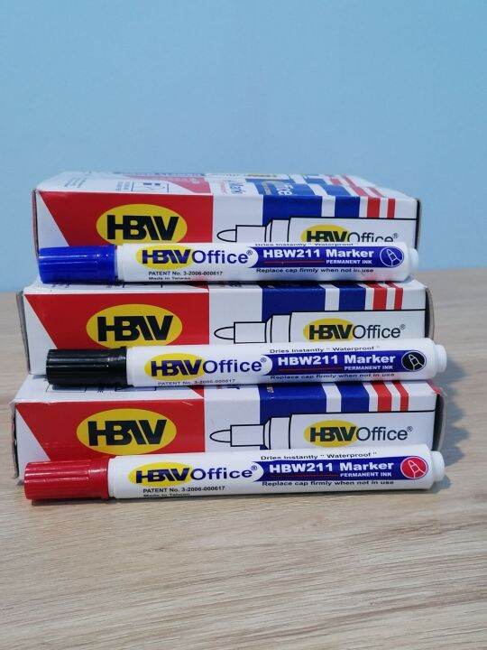 HBW Office Permanent Marker 1 Box 12 Pcs Lazada PH