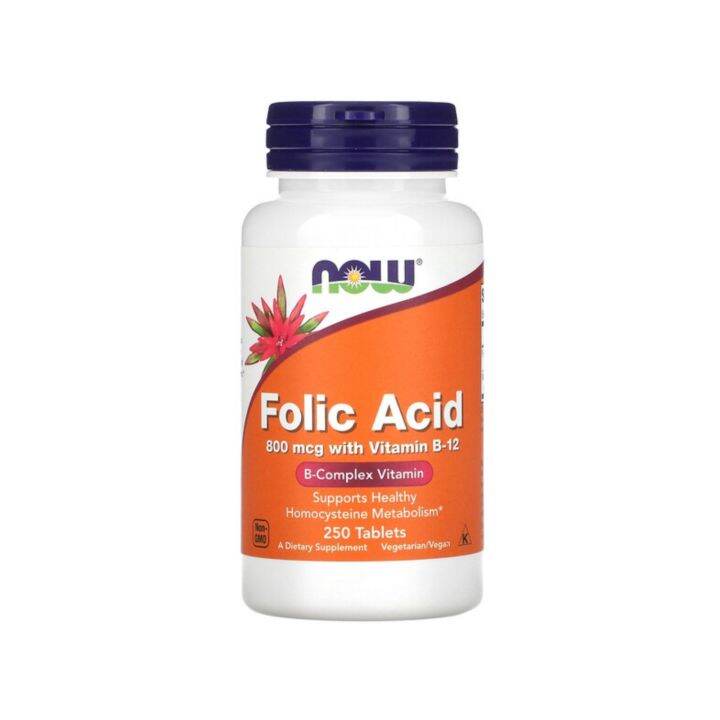 Now Foods Folic Acid Mcg With Vitamin B Tablets Lazada