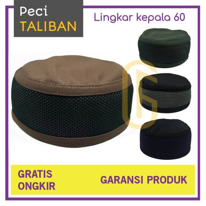 Peci Kopiah Taliban 60 Ukuran Lingkar Kepala 60 Cm Lazada Indonesia