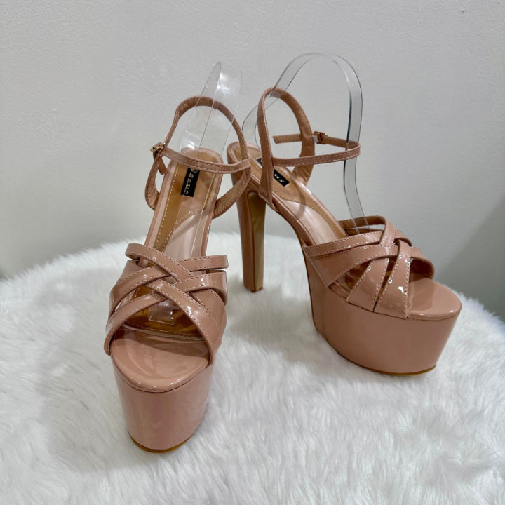 Rachel Elegant Pageant Platform Heels Inches Nude Lazada Ph