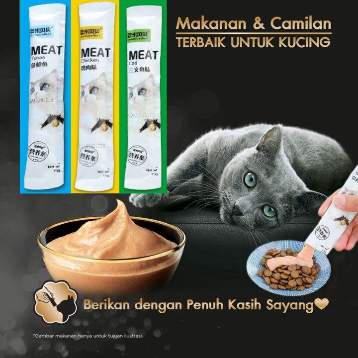 Meat Snack Kucing Sehat Premium Camilan Kucing Lazada Indonesia