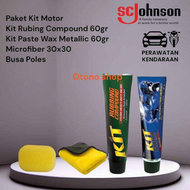 Paket Kit Wax Kit Rubbing Compound Kit Paste Wax Metallic Busa