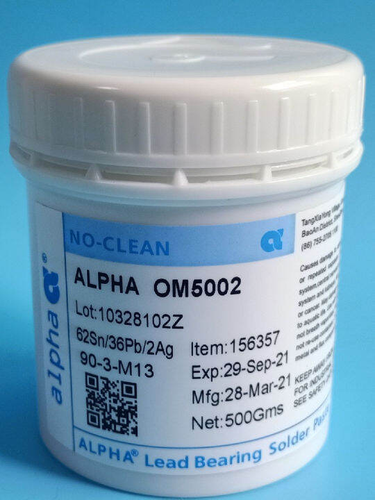 Alpha Lead Sn62 Pb36 Ag2 0 Solder Paste Om 5002Alpha Solder Paste Alpha