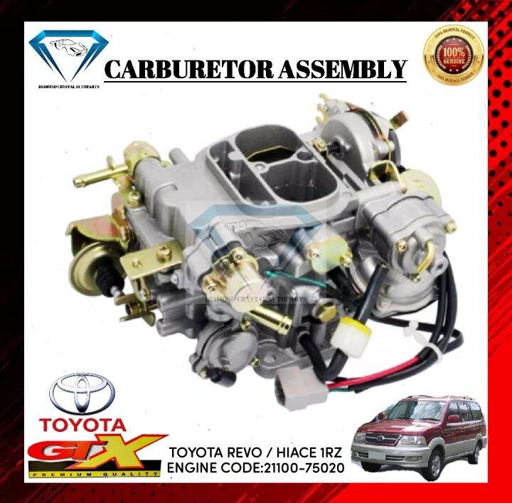 CARBURETOR ASSEMBLY TOYOTA REVO 1RZ ENGINE CODE 21100 75020 GTX