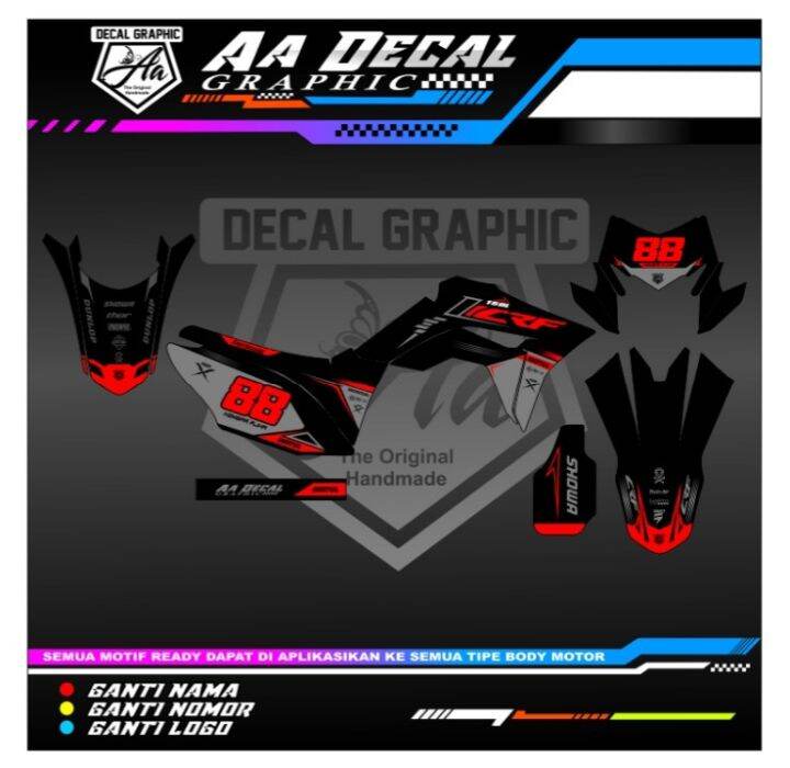 Decal Crf Klx Dtx 150 L Striping Crf Klx Dtx 150 L Aa 115 Free Request